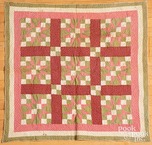 Pieced crib quilt, late 19th c.