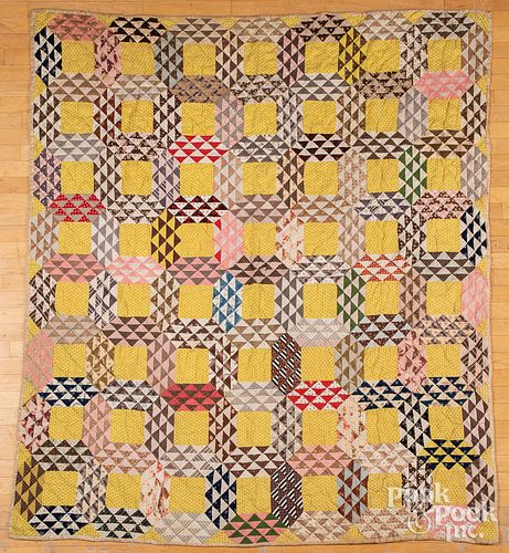 Three pieced quilts, early 20th c.
