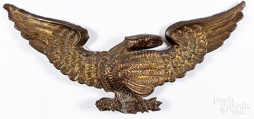 Embossed brass eagle, ca. 1900