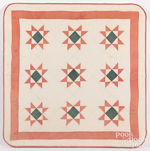 Pieced youth quilt, early 20th c.