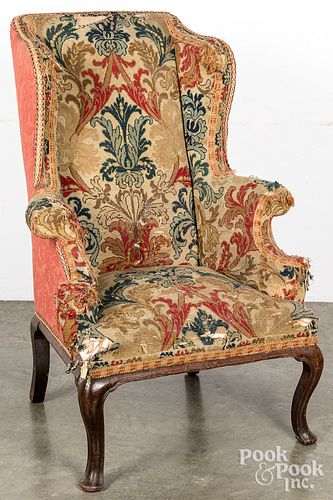 George II wing chair, ca. 1760.
