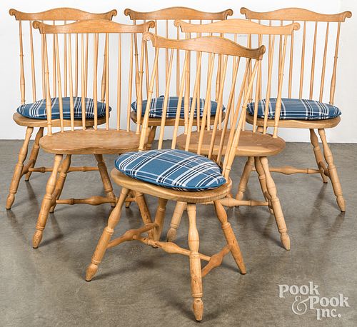Set of six Drew Lausch Windsor chairs.
