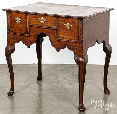 George II oak dressing table, ca. 1760