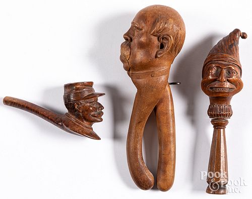 Two carved German nutcrackers, 19th c.