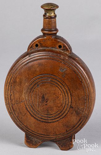 Wood flask, 19th c.