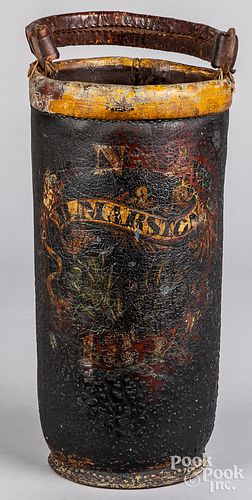Leather fire bucket, 19th c.