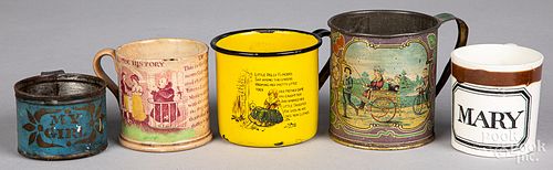 Group of children's mugs