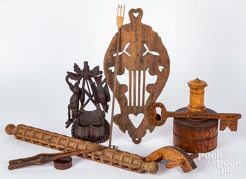Group of woodenware, 19th and 20th c.