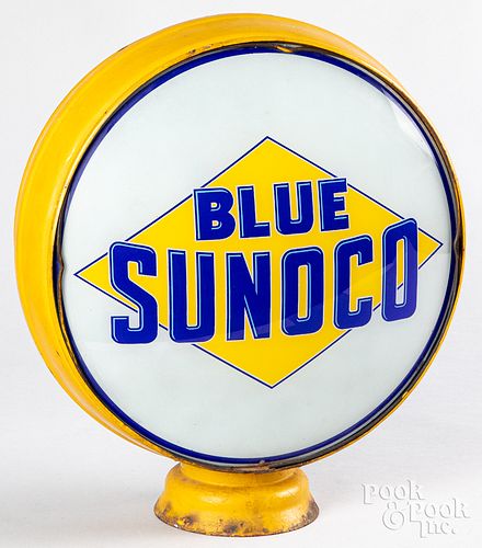 Blue Sunoco gasoline globe