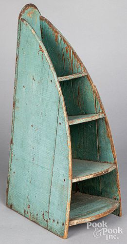 Painted pine country store bag holder, 19th c.
