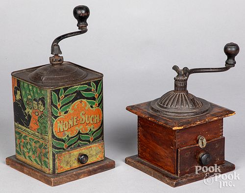 Two coffee grinders, 19th/20th c.