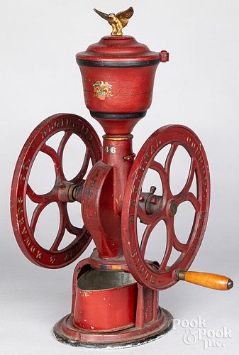 Elgin National cast iron coffee mill grinder