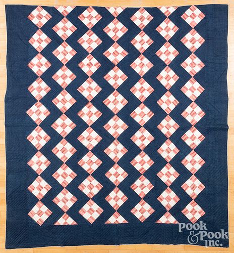 Pennsylvania patchwork nine patch quilt, 20th c.