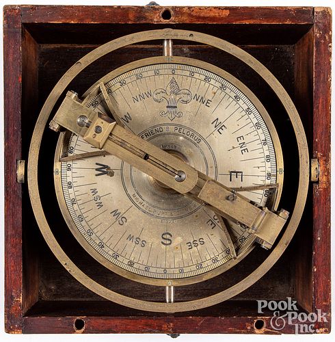 Michael Rupp, cased brass compass