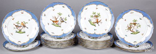 Twenty Herend porcelain Rothschild plates