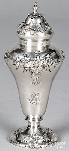 Kirk & Sons sterling silver repousse caster