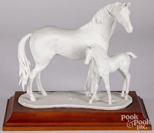 Kasier limited edition porcelain horse and foal