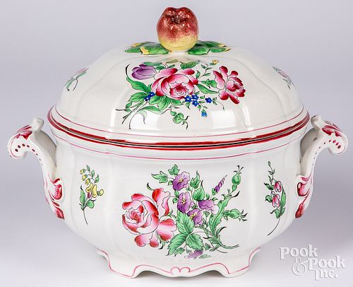 KG Luneville porcelain covered pot