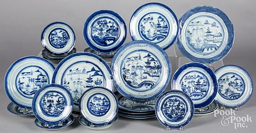 Chinese export porcelain Canton plates