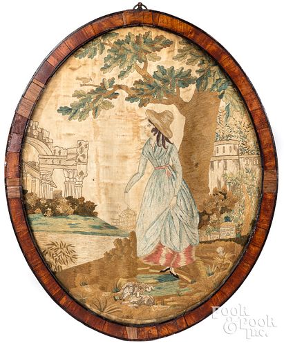 Two English pictorial needleworks, 19th c.