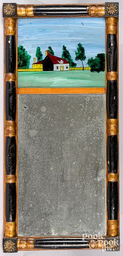 Sheraton painted mirror, 19th c.