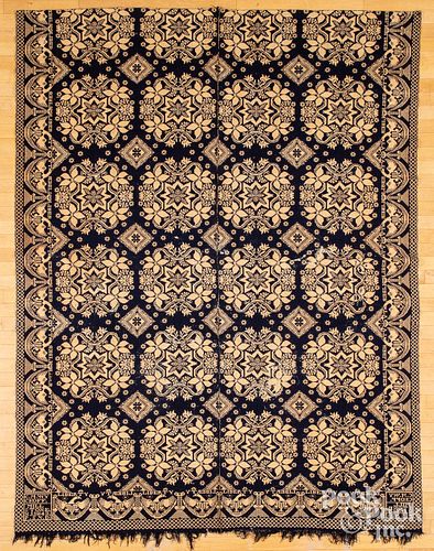 Two Jacquard coverlets