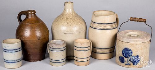 Stoneware, to include an early ovoid jug, etc.