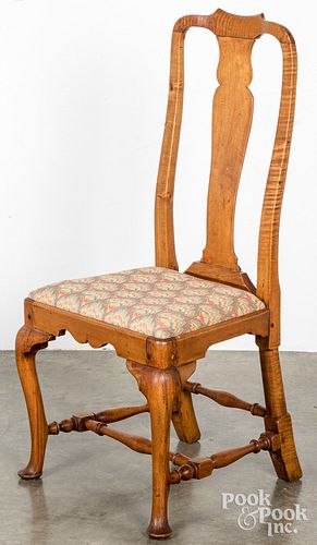 Queen Anne tiger maple dining chair, ca. 1765