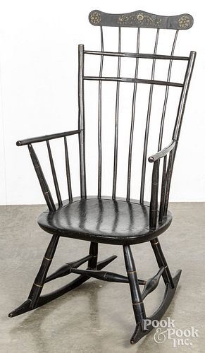New England highback Windsor rocking chair
