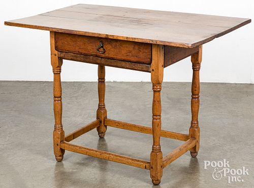 New England mixed woods tavern table, late 18th c.