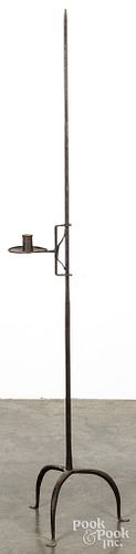 Wrought iron candlestand, 19th c.
