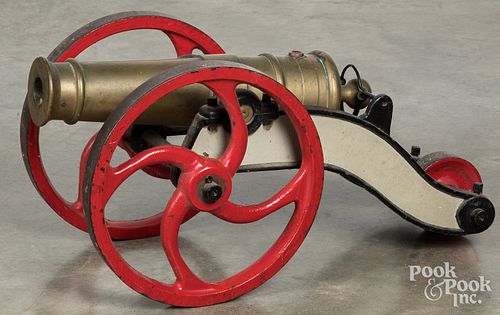 Brass barrel signal cannon, 19th c.