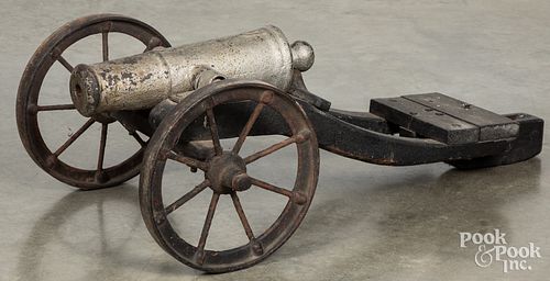 Cast iron signal cannon, 19th c.