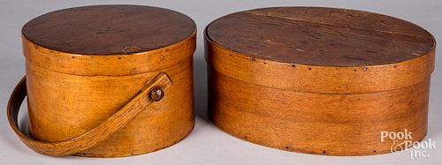 Two large bentwood boxes, 19th c.