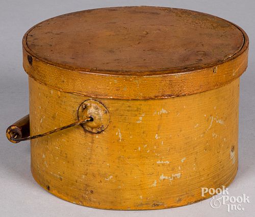 Painted bentwood pantry box, 19th c.