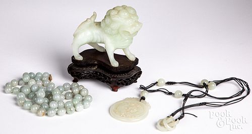 Three Chinese jade items