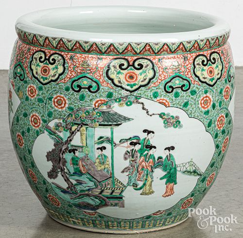 Large Chinese porcelain jardinière, 19th c.