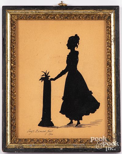 Auguste Edouart, silhouette of Marguerita Harrison