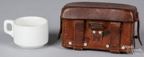 German WWII leather medical pouch, dated 1939