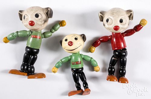 Three Pete the Pup play figures