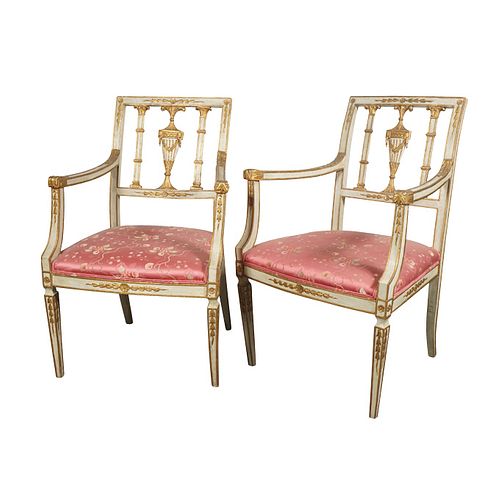 Italian Gilt Wood Chairs