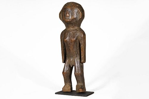 Simple Male Ngbaka Statue 18" on Base – DR Congo