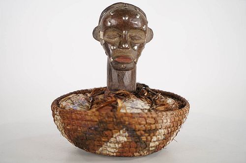 Small Songye Reliquary Figure 9" – DR Congo