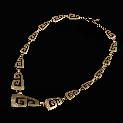 Hopi, Don Supplee, Yellow Gold and Diamond Necklace