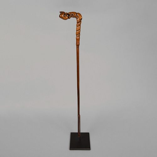 Iroquois, Carved Wood Orator's Staff, ca. 1900