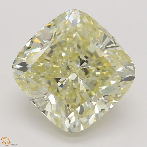 5.03 ct, Natural Fancy Light Brownish Yellow Even Color, VS1, Cushion cut Diamond (GIA Graded), Appraised Value: $87,900 