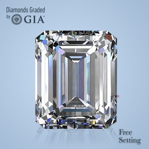 5.01 ct, F/VS2, Emerald cut GIA Graded Diamond. Appraised Value: $490,300 