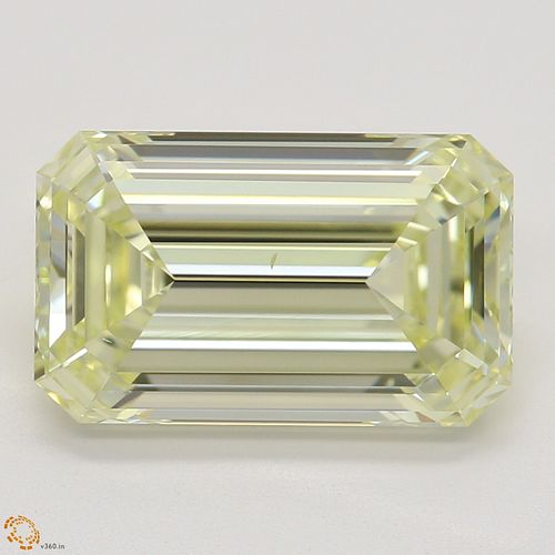3.01 ct, Natural Fancy Light Yellow Color, VS2, Emerald cut Diamond (GIA Graded), Appraised Value: $72,200 