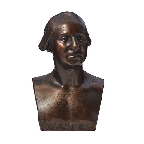 Bronze clad bust of George Washington