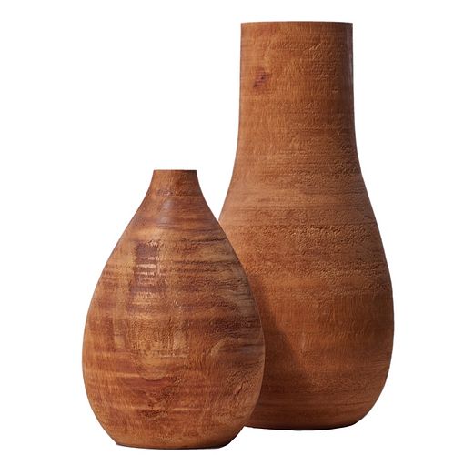 Thai mango wood vases